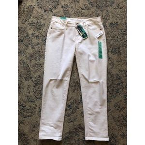 Old Navy White Ripped Boyfriend Jeans